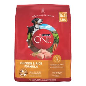 Dog Food for Adult Dogs High Protein, Real Chicken & Rice, 16.5 lb Bag