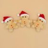 3pcs Plush Gingerbread Man for Cats  - Soft Fabric Toys with Santa Hats, Battery-Free Interactive Play