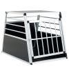 Aluminum Transport Box 35 Ã— 25 Ã— 27 in, Aluminum Car Transport Box Travel Transport Box for dogs and cats, Black and Silver