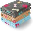 Pack 3 Blankets Fluffy Premium Fleece Pet Blanket Flannel