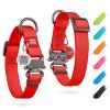 Waterproof Dog Collar 12in - 19in Neck x 1in Wide Metal Buckle Adjustable Dog Collar for Large Dogs Small and Medium Dogs Heavy Duty Dog Collars with