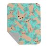 Chihuahua Quilted Blanket 50x60 Artwork Pattern Quilted Throw Blanket for Bed, Couch, Sofa, Soft and Lightweight