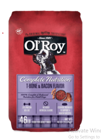 Ol' Roy Complete Nutrition T-Bone & Bacon Flavor Dry Dog Food, 46 lbs