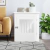 Dog Crate Furniture White 25.4"x31.5"x28" Engineered Wood