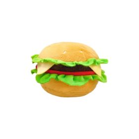 4-in-1 Fast Food Bucket Dog Toy Set, Squeaky Plush Bucket, Fries, Soda & Burger, (Option: Burger)