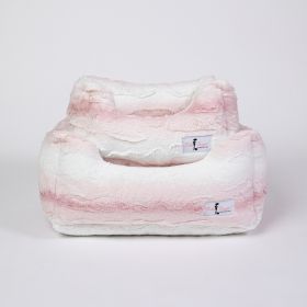Cashmere Dog Bed (Color: Pink Angora, size: SM)