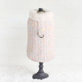 Chantel Tweed Dog Coat (Color: Candy, size: SM)