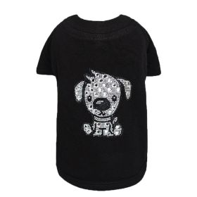 Doggie Tee Black (Color: Black, size: XXS)