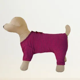 Sweet Dreams Dog Pajamas (Color: Striped Pink, size: XS)