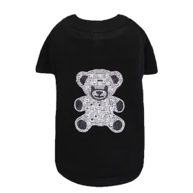 Teddy Dog Tee (Color: Black, size: XXS)