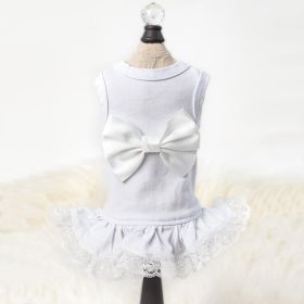 Ballerina Dog Dress Collection (Color: White, size: XXS)