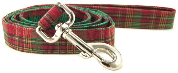 Christmas Plaid Dog Leash (size: X-Small)