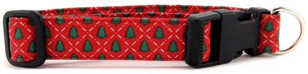 Criss Cross Trees Dog Collar (size: XS)