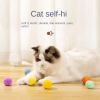 Cat bite resistant mute ball elastic plush mute ball double color plush self hi ball toy