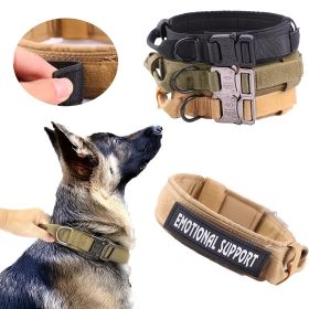 Pet Collar For Dog Adjustable Nylon Outdoor Dog Collars For Medium Large Dogs; Dog Collar (Color: Army Green, size: L)