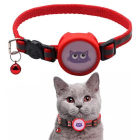 Pet Reflective Collar With Bell For AirTag (Type: Pet Supplies, Color: Red)