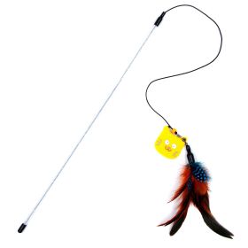 Touchcat Fox-Tail Designer Wand Cat Teaser (Color: Orange and Black)