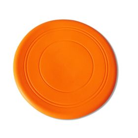 7 Colors Puppy Medium Dog Flying Disk Safety TPR Pet Interactive Toys for Large Dogs Golden Retriever Shepherd Training Supplies (Color: Orange, size: Diameter 17cm)