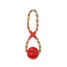 Pet molar toy watermelon ball silicone toy dog molar ball bite-resistant, teeth-cleaning and food-leakage ball chewing dog bite toy (Color: Red 8-character ball, size: 6 cm in diameter)