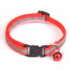 Nylon Collar Reflective With Small Bell For Cat; Adjustable Collar