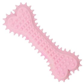 2pcs New dog grinding teeth biting toys Creamy scented with prickly flat bones Large and small dog teeth grinding toys; dog's gifts (colour: 2pcs, size: Pink)