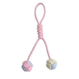Dog toys molars bite resistant cotton rope ball cotton rope cat dog toys dog toys (Color: Five-double ball)