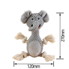 dog chew toys plush sound toys grinding teeth resistant to bite interactive pet dog toys (colour: Elephant baby)
