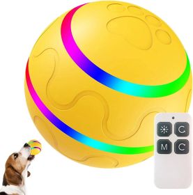 Rolling Ball for Dogs; Pet Dog Mental Stimulation Toys | Made of Natural Rubber; Active Rolling Ball for Dog Puppies and Cats; Happy; Intelligent Inte (colour: yeollow)