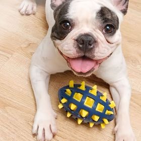 Dog Toys Chewers For Aggressive Indestructible Squeaky Dog Chewing Toy Fetch Ball (Color: Yellow)