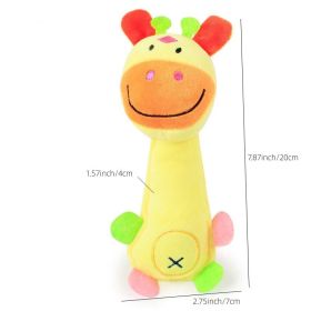 Pet Plush Toy For Dog & Cat; Funny Cartoon Plush Toys For Indoor Dogs; Interactive Dog Chew Toy (Color: Yellow)