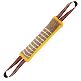 Dog Bite Tug Toy; Tough Bite Stick For Medium Large Dogs; Puppy Training & Interactive Tug Toy (Color: Yellow)