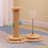 New solid wood turntable cat toy pet tableware puzzle tumbler food ball