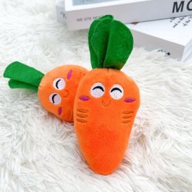 Double-bone Chicken Leg Plush Toy Vocal Connotation BB Pet Dog Cat Toy Supplies.dog chew toy (Color: Carrot Toy)