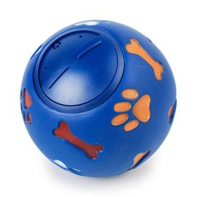 Food Dispensing Dog Toys; Pet Ball Toys; Rubber Slow Feeder Dog Puzzle Toys; Dog Treat Balls (Color: Blue, size: S)