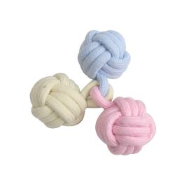 Dog toys molars bite resistant cotton rope ball cotton rope cat dog toys dog toys (Color: Three balls connected)