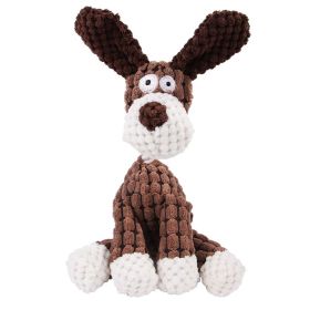 1pc Dog Sounding Toy; Dog Teeth Training Chew Toys Interactive Toy For Large Dogs Aggressive Chewers (Color: Brown)