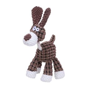 Dog Squeaks Toys; Plush Chewing Toys; Puppy Chewing Toys; Cute Animal Shaped Toys For Dogs (Color: Brown Dog)
