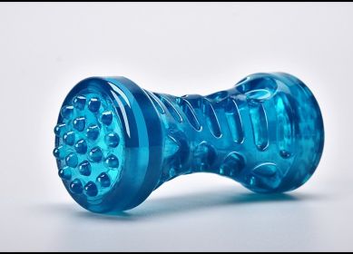 dog Squeak Toys Tpr sounder dog toy strong bite resistant dog bone molar dog toy Sounding Bone Toy (colour: Blue, size: small)