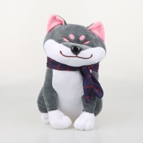 Cute Plush Action Figure Akita Dog Pillow Plush Toys (Color: Gray)