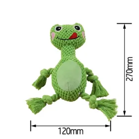 dog chew toys plush sound toys grinding teeth resistant to bite interactive pet dog toys (colour: Greedy for frogs)
