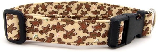 Gingerbread Men Dog Collar (size: X-Small)