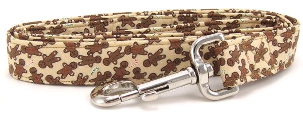 Gingerbread Men Dog Leash (size: X-Small)