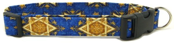 Gold Star of David Dog Collar (size: X-Small)