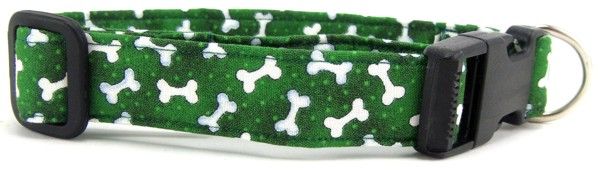 Green Bones Dog Collar (size: XS)