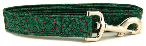 Green Swirled Berries Dog Leash (size: X-Small)