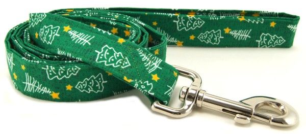 Green Christmas Trees Dog Leash (size: X-Small)