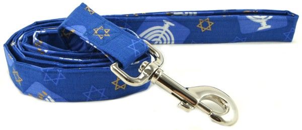 Hanukkah Dog Leash (size: X-Small)