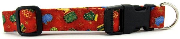 Mittens & Stockings Dog Collar (size: XS)