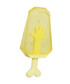 Pet Life Ices Cooling 'Lick And Gnaw' Water Fillable And Freezable Rubberized Dog Chew And Teether Toy (Color: Yellow)