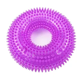 pack of 2pcs  dog toys Pet toy bite resistant sound making toy ball dog toy tooth cleaning molar dog toy (Color: Purple, size: large size)
